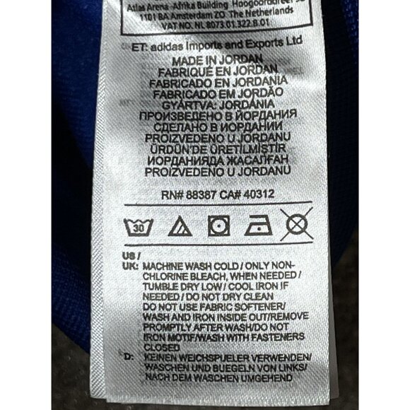 Adidas Track Jacket Men’s Sz XL Tricot Full Zip Blue Essentials 3 Stripe DU0449 - Picture 7 of 7